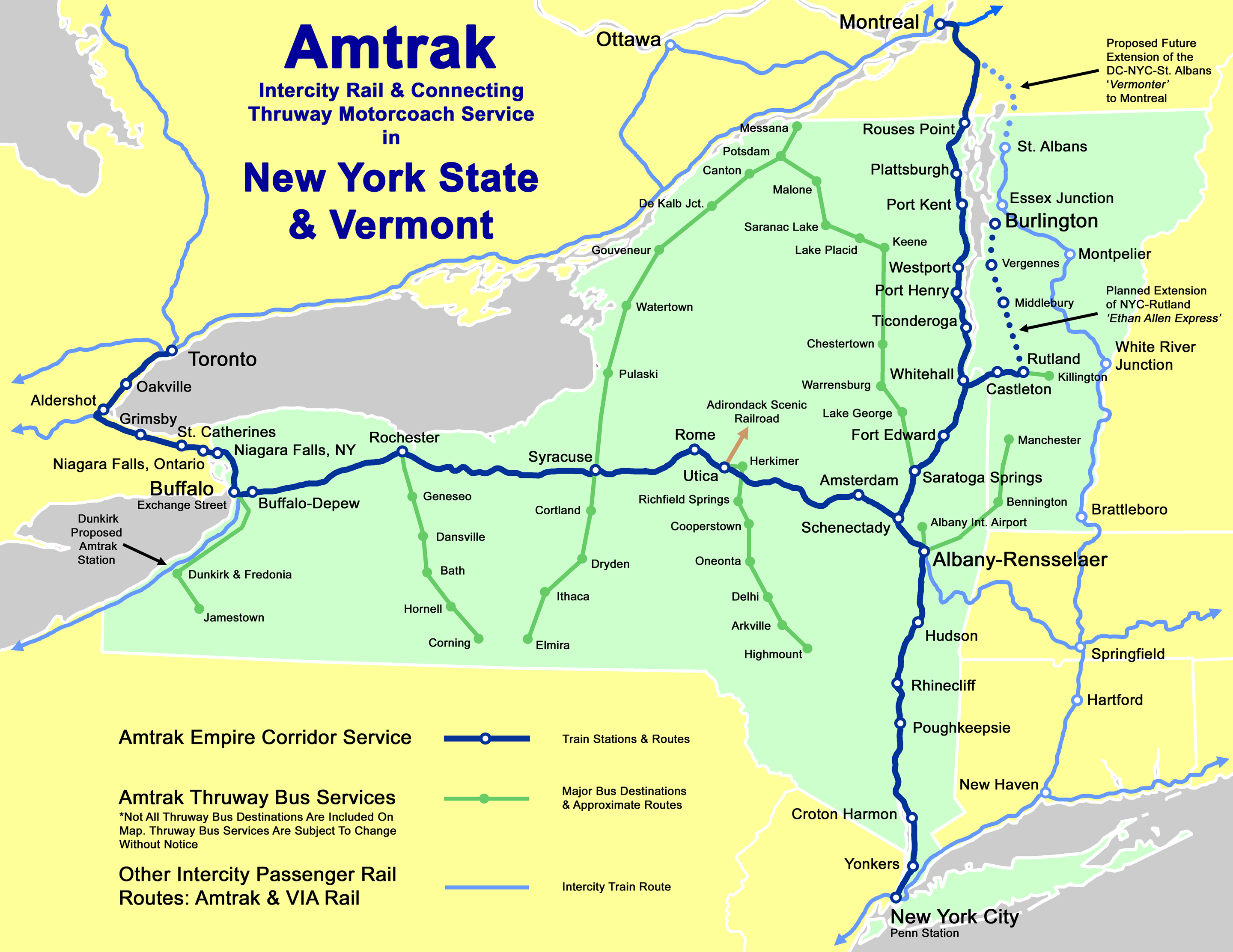 Amtrak Train Routes Map - United States Map